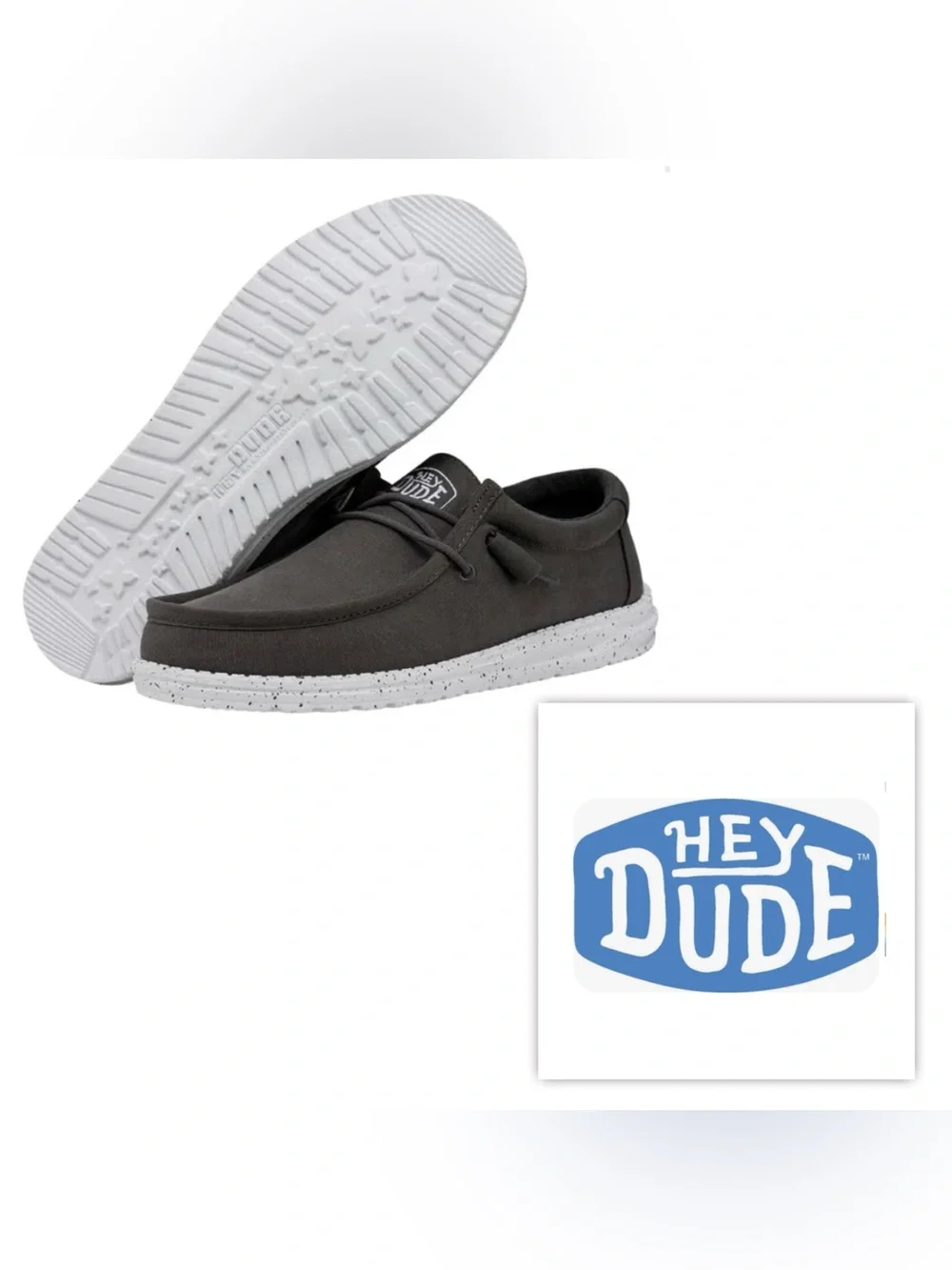 NEW Hey Dude Men's 12 Wally Slub Canvas Slip-On Loafers low top Sneakers Shoes